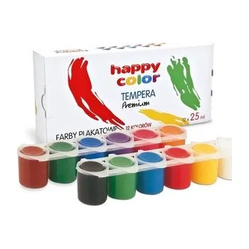 Set školních potřeb Farby plakatowe Tempera 12 kolorów HAPPY COLOR