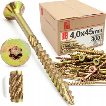 Vrut Tesařské vruty 4x45 TORX zápustná hlava KMWHT 300ks