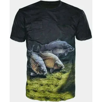 Pánské tričko tricko s kapry velikost: 158 - šířka 43 cm, délka 56 cm