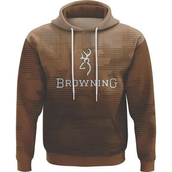 Pánská mikina luxusni_unisex_mikina_Browning-hneda Pánské luxusní mikiny: 7XL