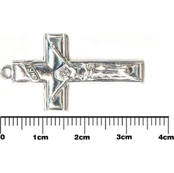 Přívěsek Křížek o velikosti 34mm ve stříbrné barvě
