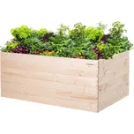 Dřevěný vyvýšený záhon 140 x 80 x 60 cm