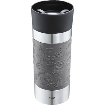 Termohrnek Cilio Termo hrnek VIAGGIO, 360 ml, šedá