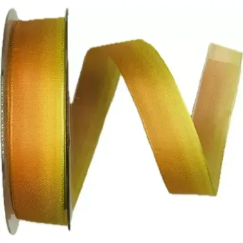 Stuha Stuha taftová DUOCOLOR ORANGE 25mm x 20m (4,50Kč/m) (Stuha taftová, oranžová, oboustranná, s drátkem v lemu)