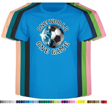 Chlapecké tričko detske-levne-bavlnene-tricko-potisk-fotbalovy-mic-zemekoule-svet Barva: Azure - azurově modrá, velikost: 104