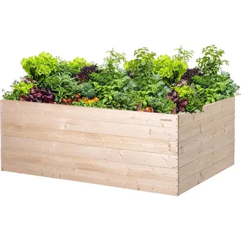 Vyvýšený záhon Dřevěný vyvýšený záhon 160 x 100 x 60 cm