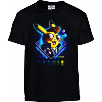 Pánské tričko Tričko Pikachu Druh: Dětské, Barva: Černá, Velikost: 110-XS