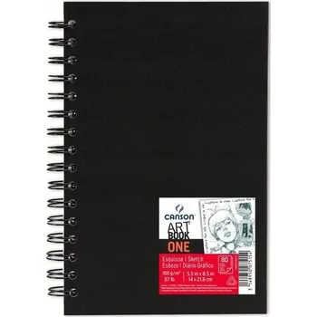 Výtvarný papír Szkicownik 14 x 21,6 cm 80 k. na spirali 100g Artbook One, Canson