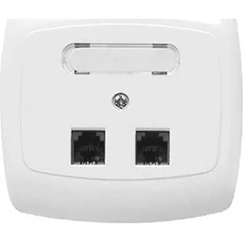 Elektrická zásuvka Telefonní zásuvka nástěnná Schneider Electric bílá