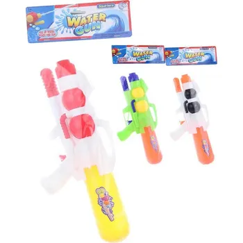 Pistole vodní 35cm se zásobníkem na vodu 3 barvy plast v sáčku