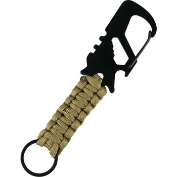 101INC klíčenka multifunkční s karabinou COYOTE