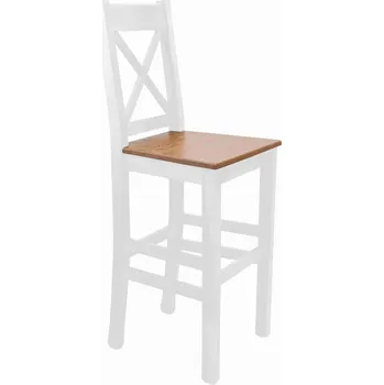 Komoda Rustikální barová židle SWEET HOME BAR25 Barevné provedení: Bílá - kaštan vosk