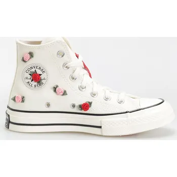 Pánská obuv Converse Chuck 70 Hi (egret/red/lt jellyfish jitter) 37.5, bílá