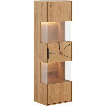 Knihovna Luxusní&nbsp; vitrína TIRANO&nbsp;1D černé detaily