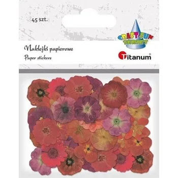 Set školních potřeb Naklejki papierowe Kwiaty mix 45szt