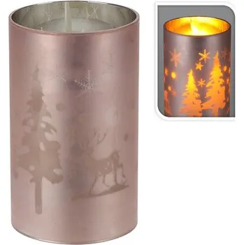 Svíčka Svíčka ve skle LED 12,5x7,5 cm