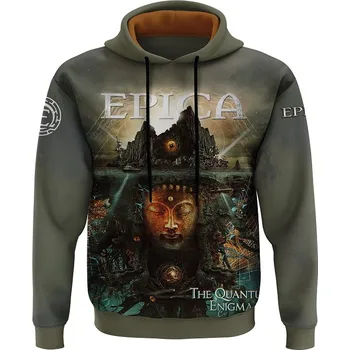 Pánská mikina luxusni_unisex_seda_mikina_skupina_Epica Pánské luxusní mikiny: 7XL