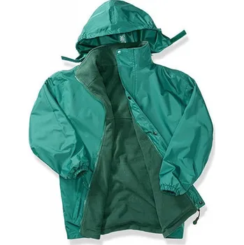 Pánský kabát Oboustranná vodotěsná (4000 mm) bunda Result do špatného počasí Barva: zelená lahvová - zelená lahvová, Velikost: S RT160A