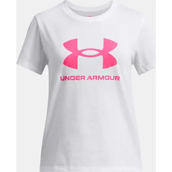Dívčí tričko Dívčí tričko Under Armour UA BIG LOGO SS 1389756-100 Bílá YXS