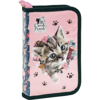 Penál Derform ŠKOLNÍ JEDNOPATROVÝ PENÁL PLNĚ VYBAVENÝ CLEO A FRANK KOČKA