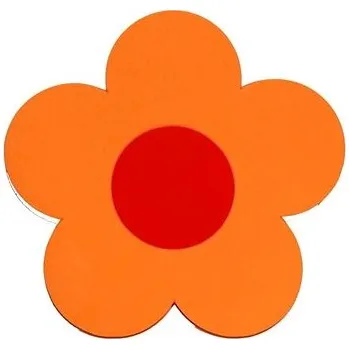 Plovací deska Tutee Plavecká deska Kytička 31,5×30×3,8cm, oranžová
