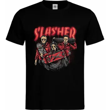 Pánské tričko Tričko Slasher Druh: Pánské, Barva: Černá, Velikost: XS