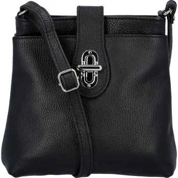 Kabelka Dámská kožená crossbody kabelka Lara sweet, černá