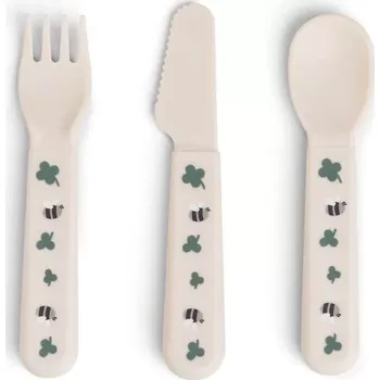 dětská jídelní sada DONE BY DEER Foodie dětský příbor Tiny farm písková