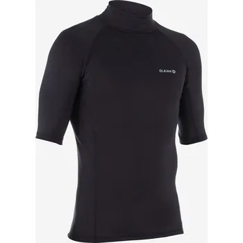 DECATHLON Pánské tričko na surf s krátkým rukávem a fleecovou podšívkou 900 2XL ČERNÁ