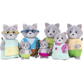 Figurka Li'l Woodzeez Rodina koček s prarodiči Daintypaw