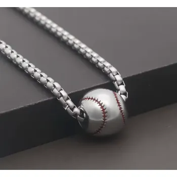 Náhrdelník B-TOP Náhrdelník z nerezové oceli s baseballovým míčkem