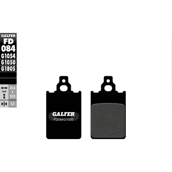Brzdová destička GALFER brzdové destičky KH116 polokovové SCOOTER (GALFER brzdové destičky KH116 polokovové SCOOTER)