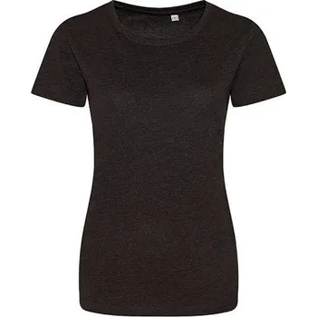 Dámské tričko Měkké směsové dámské tričko Just Ts s chladivým efektem Barva: černá melír, Velikost: M JT001F