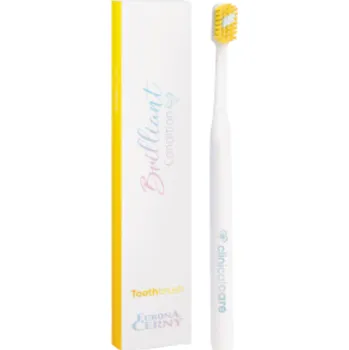 Zubní kartáček Eurona Zubní kartáček SUPERSOFT žlutý Brilliant Condition (Malá hlava hustě osázená jemnými vlákny)