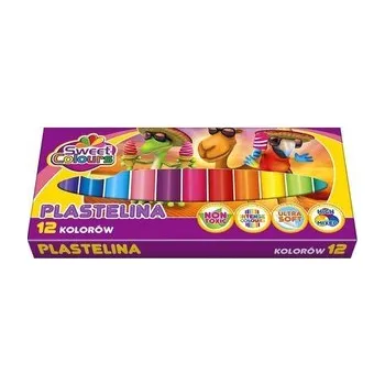 Set školních potřeb Plastelina 12 kolorów (pl, 2000, Sweet colours)