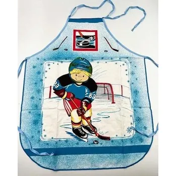 Kuchyňská zástěra Zástěra dětská HOKEJISTA,modrá