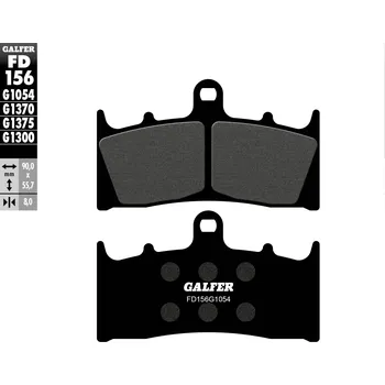 Brzdová čelist GALFER brzdové destičky KH188 polokovové (6pístkové třmeny) (GALFER brzdové destičky KH188 polokovové (6pístkové třmeny))