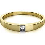 Couple, Minimalistický prsten Wendy ve žlutém zlatě se zirkonem, vel. 58, prům. 18.5 mm, 585-68-1-0513.0Z00.0.58.001