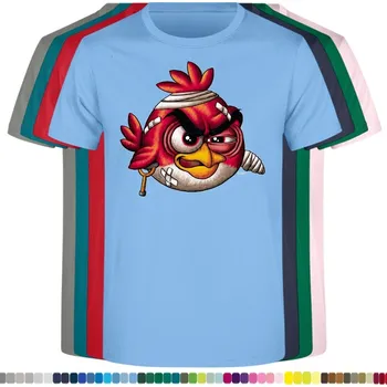 Chlapecké tričko detske-levne-bavlnene-tricko-potisk-angry-red-bird Barva: Sky blue - nebesky modrá, velikost: 116