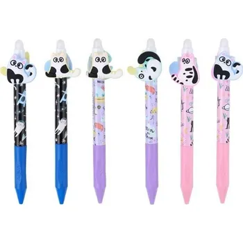 Kuličkové pero gumovací Twist Cats, 0,5, modré