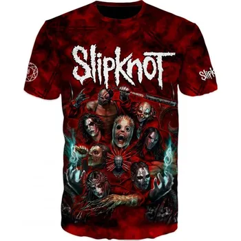 Pánské tričko cervene metalove tricko Slipknot velikost: 146 - šířka 39 cm, délka 51 cm
