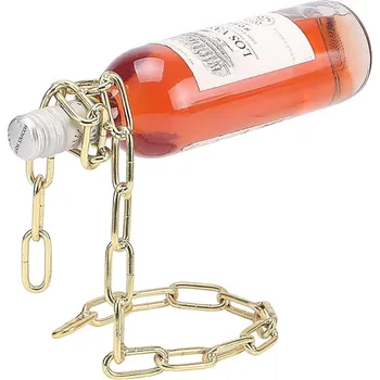 Paradox Stojan na víno CHAIN / Zlatý lesklý