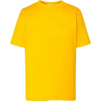 Klasické dětské tričko JHK v rovném střihu s bočnímy švy Barva: Zlatá, Velikost: 12-13 let JHK150K