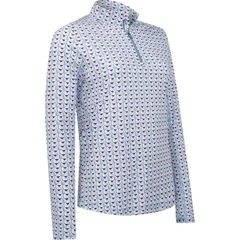 Dámské tričko Callaway Chev Geo Sun Protection Top dámský top, flint stone dámské, S