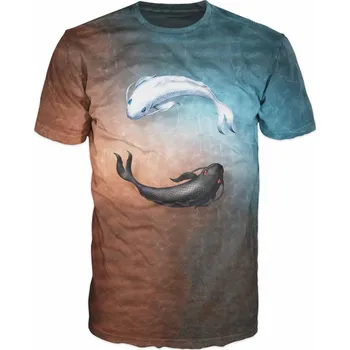 Pánské tričko tricko rybicky jin jang velikost: 146 - šířka 39 cm, délka 51 cm