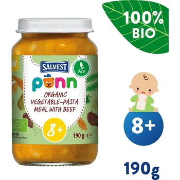 SALVEST Põnn BIO Hovězí maso s těstovinami (190 g)