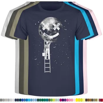 Chlapecké tričko detske-levne-bavlnene-tricko-potisk-malir-Mesic Barva: Navy - tmavě modrá, velikost: 164