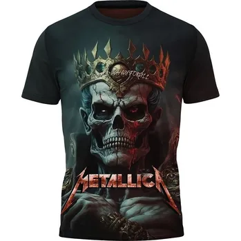 Pánské tričko tricko-celopotisk-hudebni-skupina-metallica-metal velikost: 146 - šířka 39 cm, délka 51 cm
