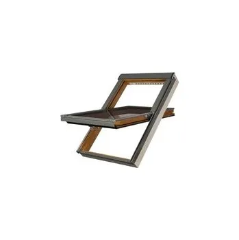 Okno Střešní okno energoúsporné plastové kyvné FAKRO PTP-V/GO U4 94 x140 Zlatý dub