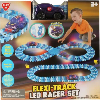 autodráha Play Go: Flexi-Track Racer Set - auto na flexibilní dráze